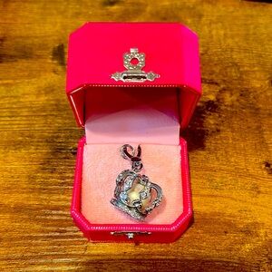 Juicy Couture silver crown charm with pearl